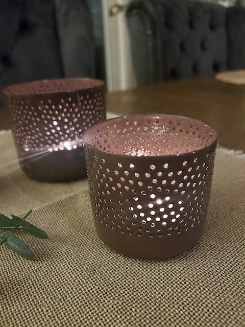 Lysholder metall 8 cm